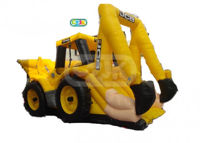 Tamanho personalizado do salto do leão-de-chácara do caminhão do escavador da construção casa inflável